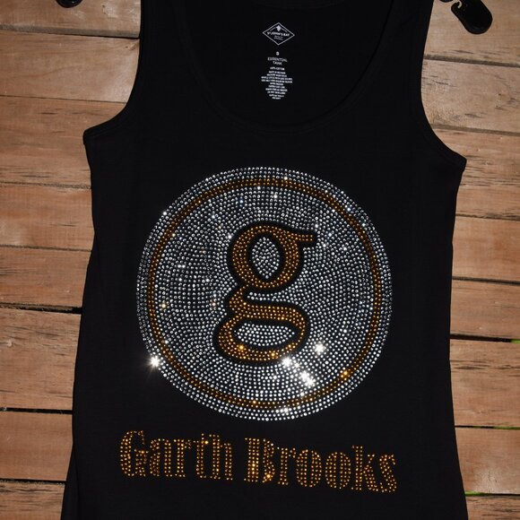Garth Brooks rhinestone bling sleeveless tank  XS S M L XL XXL 1X 2X 3X 4X 5X - Picture 4 of 7